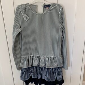 Andy & Evan Light Gray Textured Dress